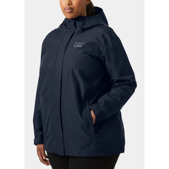 Helly Hansen Women\'s Plus Seven J Rain Jacket NAVY BLUE NWT 3X